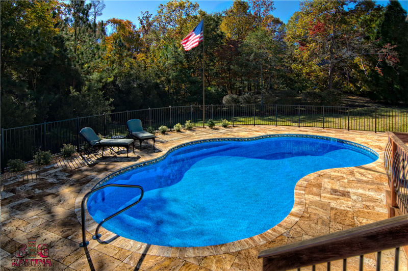 Liner Pool with Pavers Deck